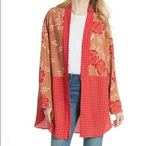 Free People Forget Me Knot Floral Kimono